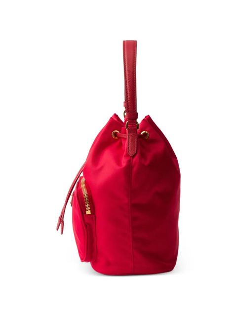 Prada Duet Re-Nylon bucket bag - Red