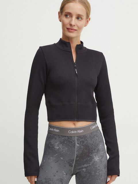 Calvin Klein Performance bluza treningowa kolor czarny gładka - zdjęcie produktu nr 1