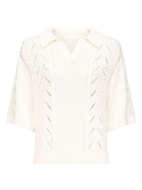 LouLou de Saison crochet-detail T-shirt - White - zdjęcie produktu nr 1