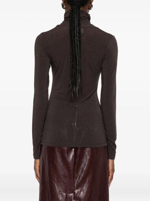 SOLOTRE long-sleeve roll-neck sweater - Brown