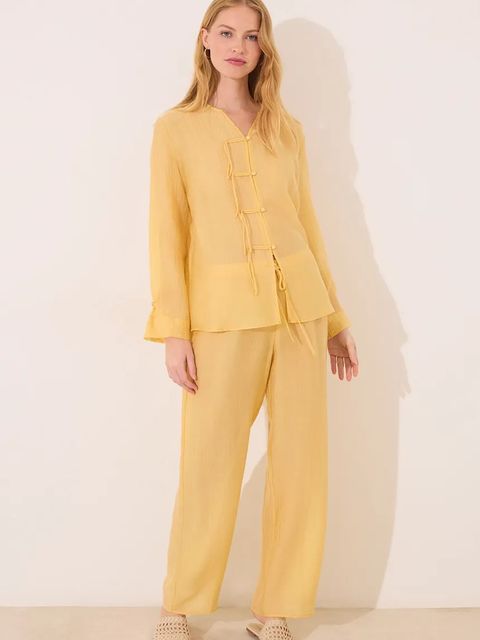 women'secret piżama damska kolor żółty 2549786 - zdjęcie produktu nr 1