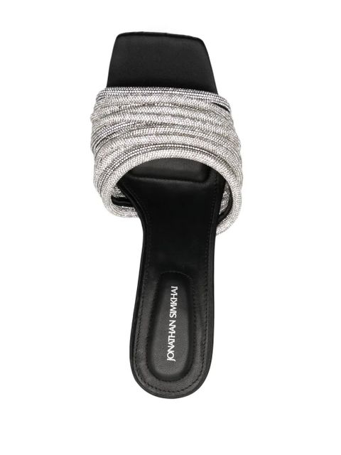 Simkhai Lena 100mm crystal-embellished mules - Silver - zdjęcie produktu nr 2