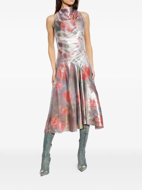 Diesel floral midi dress - Silver