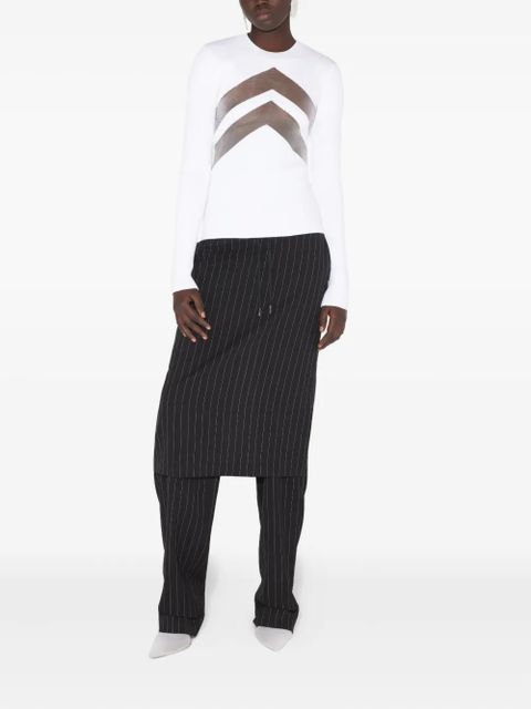 Jean Paul Gaultier le top blanc à chevrons - White