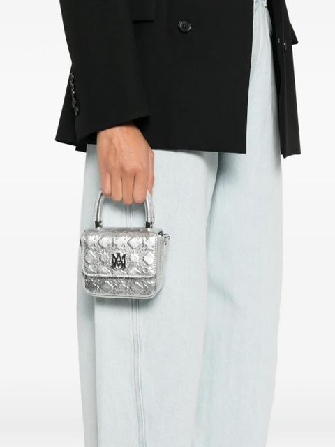 AMIRI embossed top handle mini bag - Silver - zdjęcie produktu nr 2
