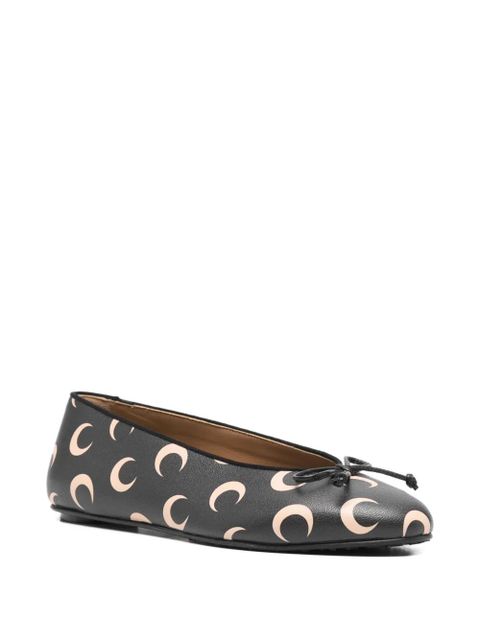 Marine Serre crescent-moon print ballet flats - Black - zdjęcie produktu nr 2