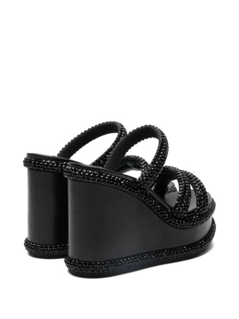 Casadei Sirio wedge sandals - Black