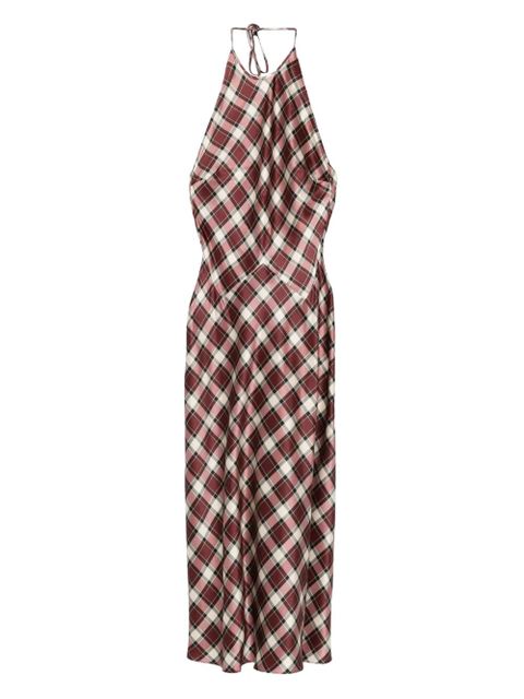 DÔEN Maxime checked maxi dress - Brown - zdjęcie produktu nr 1