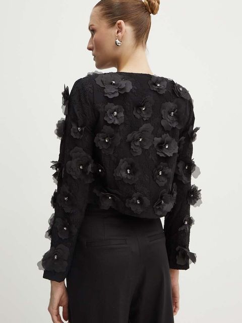 Custommade marynarka Genieve kolor czarny jednorzędowa 999334808