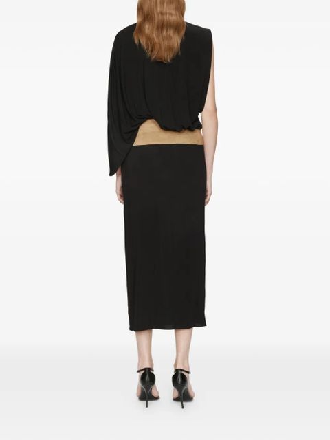 Christopher Esber Contour Suede swaddle dress - Black - zdjęcie produktu nr 2