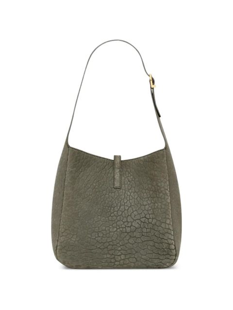 Saint Laurent Le 5 à 7 cracked-effect shoulder bag - Green