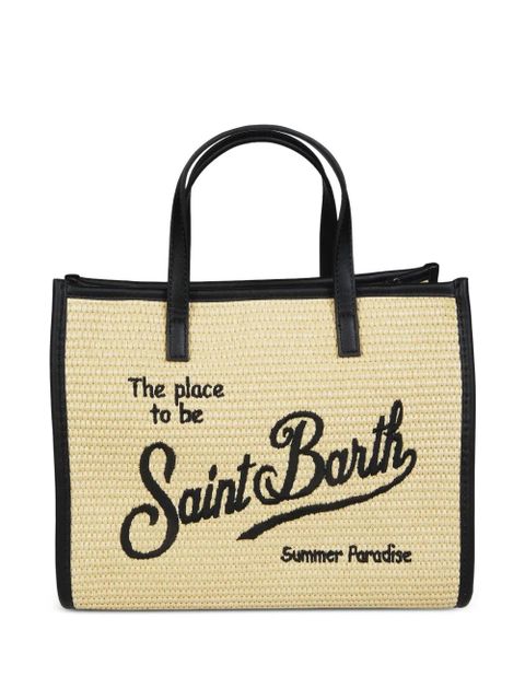 MC2 Saint Barth Vivian mid straw embroidered tote bag - Neutrals - zdjęcie produktu nr 1