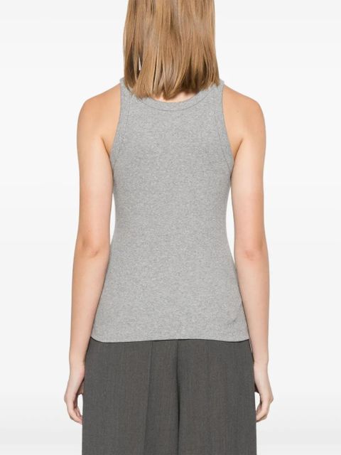 TOTEME curved ribbed tank top - Grey
