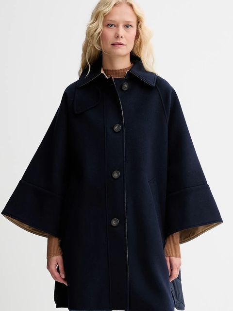 Weekend Max Mara płaszcz z dodatkiem wełny RUFO kolor granatowy 2525496012600 - zdjęcie produktu nr 1