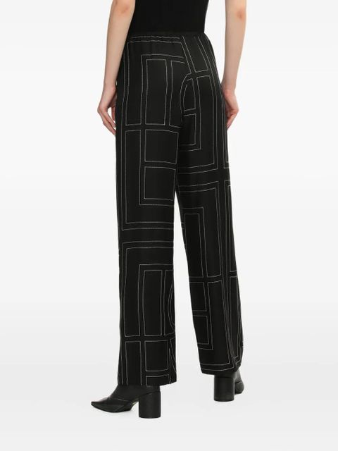 TOTEME monogram geometric trousers - Black