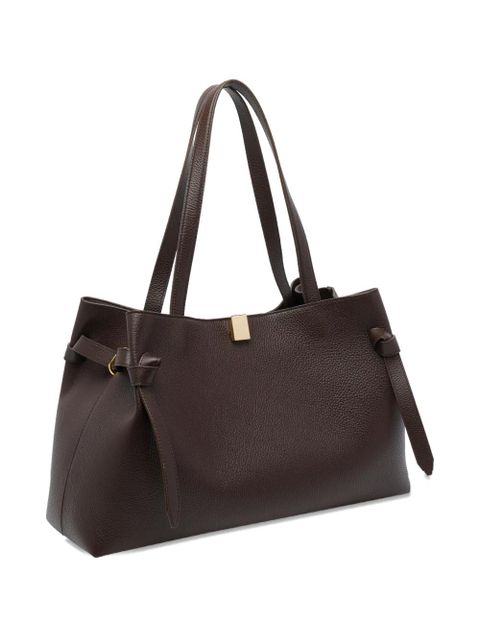 Yuzefi Gyoza leather tote bag - Brown