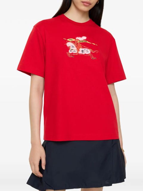 Burberry EKD cotton T-shirt - Red - zdjęcie produktu nr 2