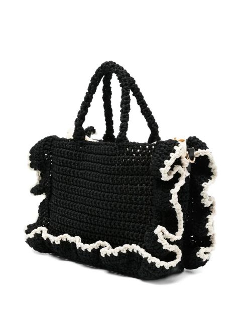 TWINSET ruffled tote bag - Black - zdjęcie produktu nr 2