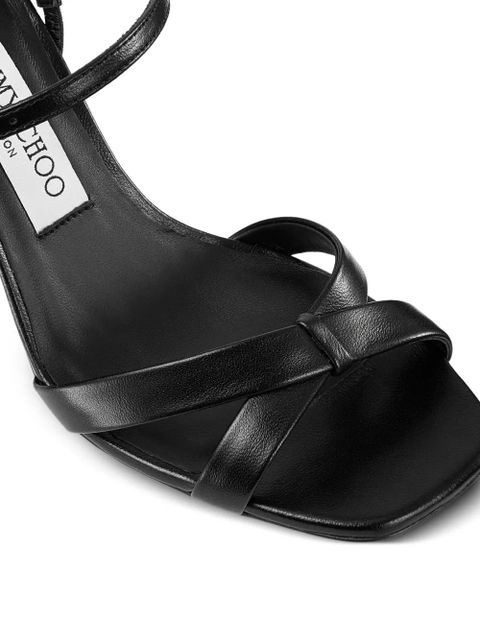Jimmy Choo Elsy buckle leather sandals - Black