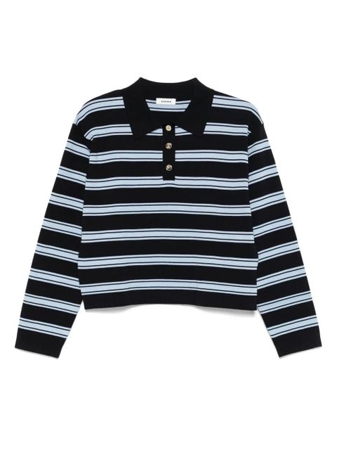 SANDRO striped polo top - Blue - zdjęcie produktu nr 1