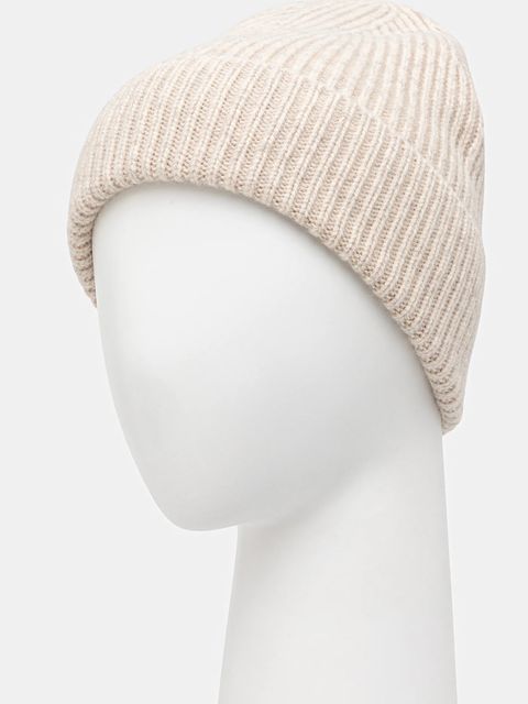 Answear.LAB czapka wełniana kolor beżowy - zdjęcie produktu nr 2