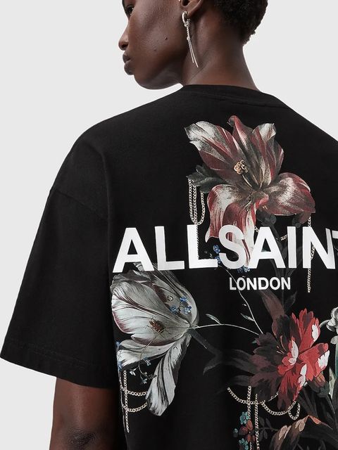AllSaints t-shirt bawełniany ANIA damski kolor czarny W115JD - zdjęcie produktu nr 2