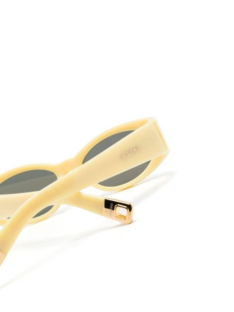Jacquemus Les Lunettes oval-frame sunglasses - Yellow - zdjęcie produktu nr 2
