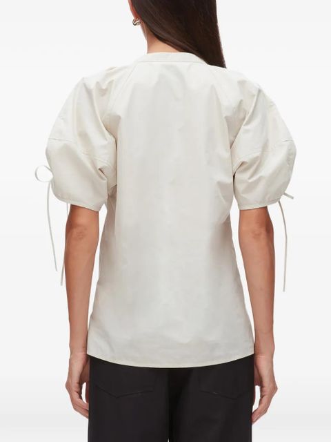 3.1 Phillip Lim V-neck drawstring top - Neutrals