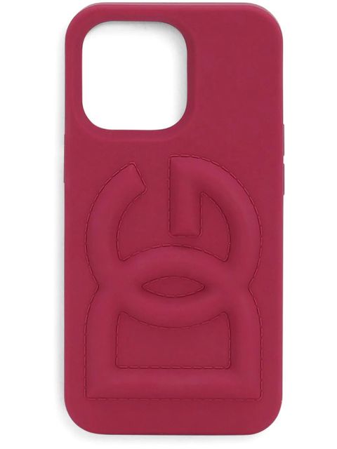 Dolce & Gabbana logo-embossed phone case - Red - zdjęcie produktu nr 1