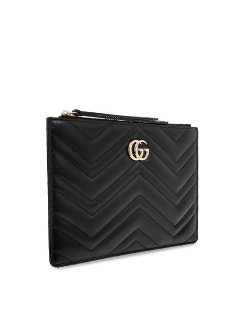 Gucci large GG Marmont clutch bag - Black