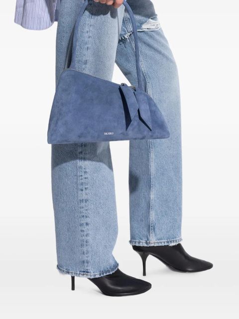 The Attico Sunrise zip suede tote bag - Blue