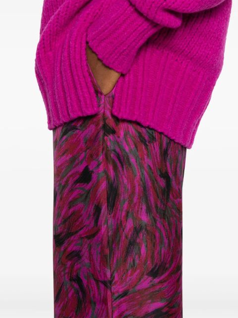 Lanvin brush stroke-printed trousers - Pink