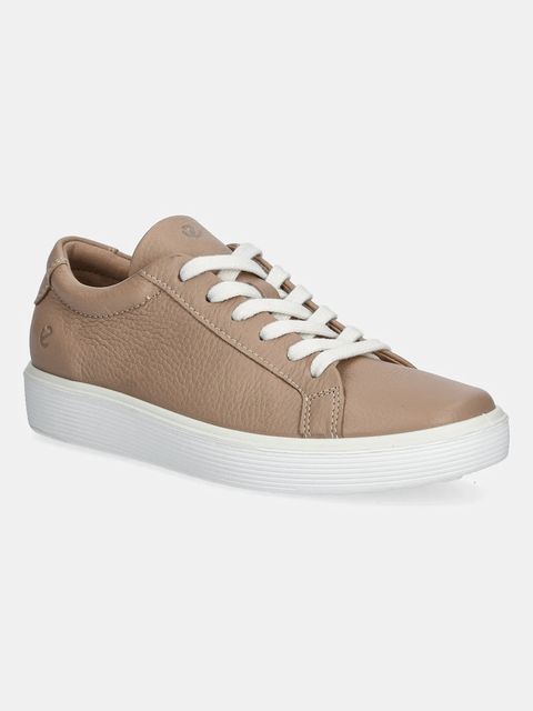 Ecco sneakersy skórzane Soft damskie kolor brązowy 219203-01084 - zdjęcie produktu nr 1