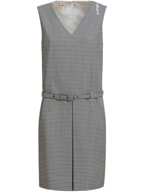 Marni check-pattern mini dress - Black - zdjęcie produktu nr 1