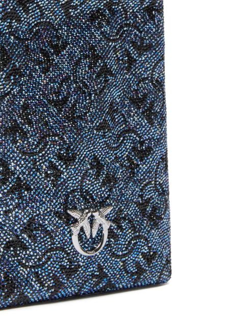 PINKO crystal-embellished chain phone bag - Blue