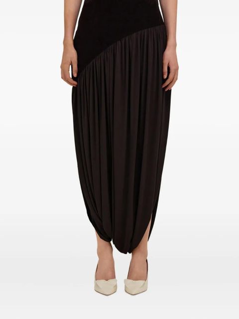Ferragamo stretch draped skirt - Brown - zdjęcie produktu nr 2