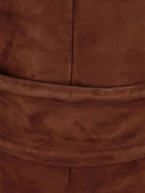 Miu Miu flower-cat patch coat - Brown