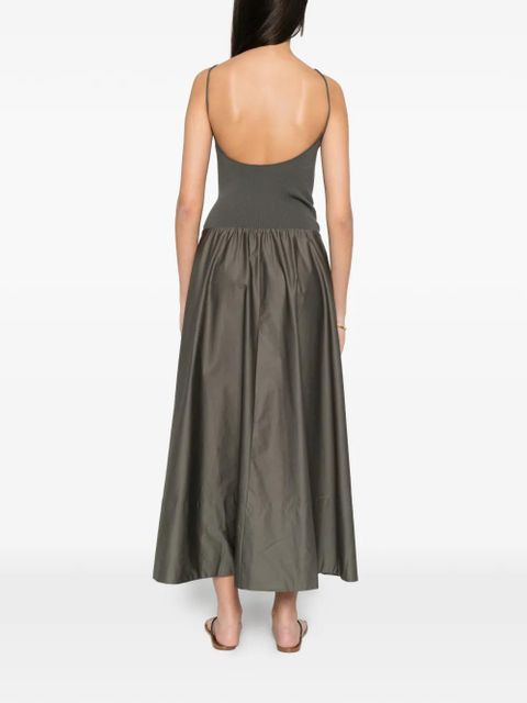 St. Agni backless circle-hem dress - Green