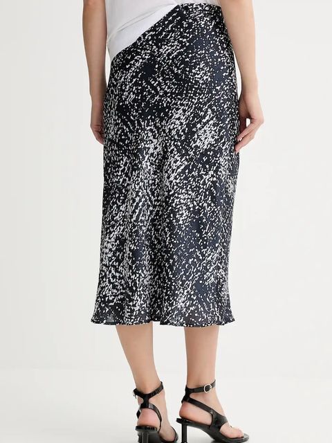 Calvin Klein spódnica kolor granatowy midi rozkloszowana LV044C621G - zdjęcie produktu nr 2