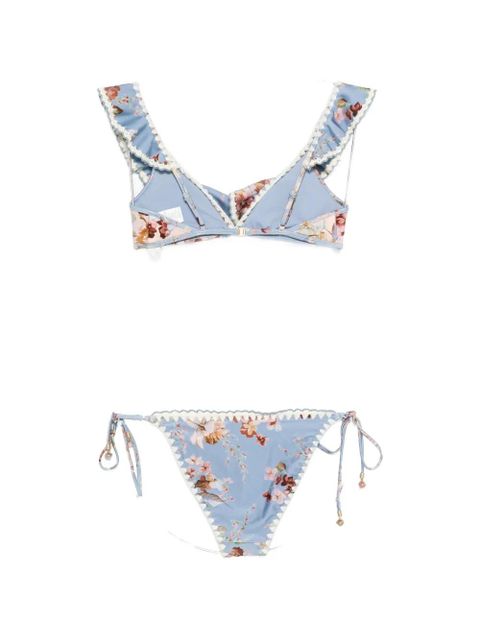 ZIMMERMANN ruffled floral bikini - Blue - zdjęcie produktu nr 2