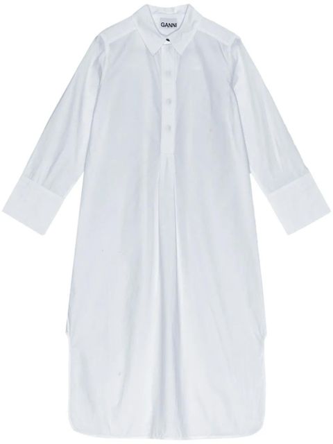 GANNI organic cotton poplin shirtdress - White - zdjęcie produktu nr 1