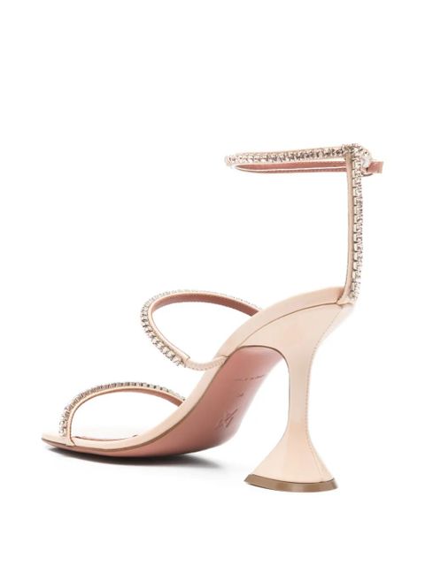 Amina Muaddi Gilda crystals sandals - Neutrals