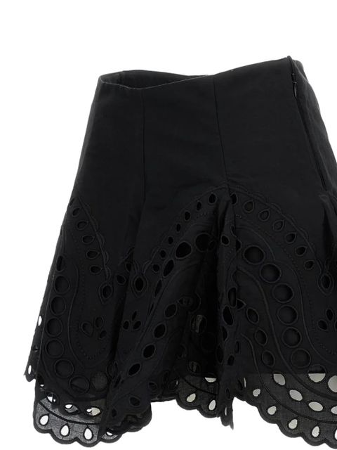 Charo Ruiz Ibiza Sail scalloped-finish mini skirt - Black