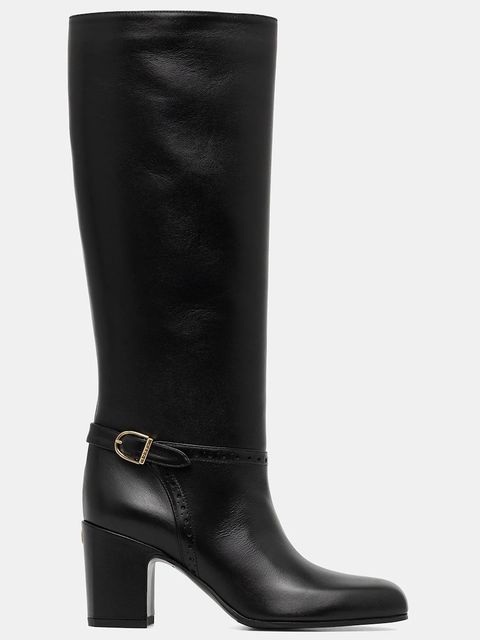 Bally kozaki skórzane ENILDA 75 damskie kolor czarny na słupku WB750A