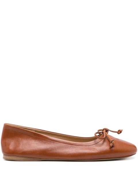 JW Anderson round-toe leather ballerina shoes - Brown - zdjęcie produktu nr 1