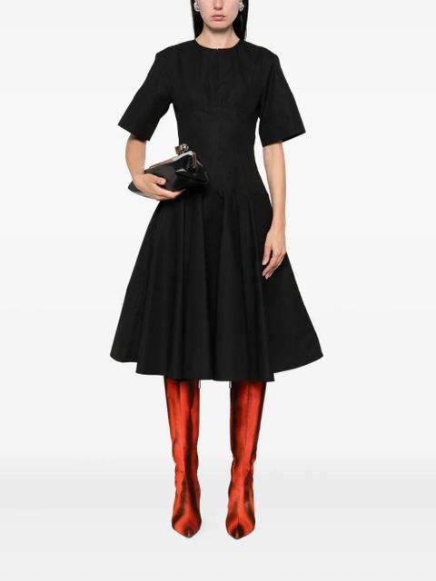 Alexander McQueen flared midi dress - Black - zdjęcie produktu nr 2