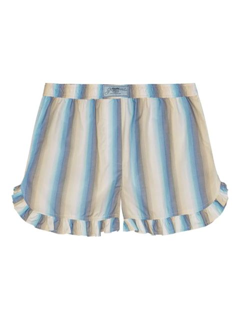 GANNI striped shorts - Neutrals - zdjęcie produktu nr 1