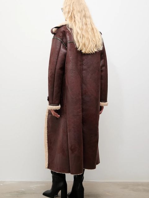 Answear.LAB płaszcz kolor brązowy