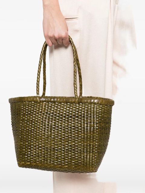 DRAGON DIFFUSION small Grace Basket woven tote bag - Green - zdjęcie produktu nr 2