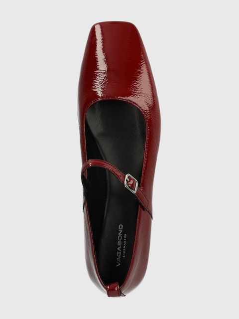 Vagabond Shoemakers baleriny skórzane DELIA kolor czerwony 5307.460.42